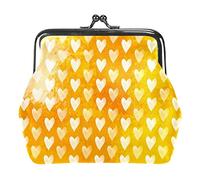 Portamonete motivo cuori gialli Portamonete Kiss Lock Borsa portamonete vintage