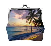 Portamonete mozzafiato Jamaica Beach, piccolo kit da viaggio per gite di fine settimana e viaggi di lavoro, Nero , Taglia unica, Portamonete