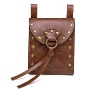Portamonete multifunzionale Borsa in pelle PU Borsa Medievale Cintura Rinascimento Cubo Piccolo Portafoglio Cuoio Cubo Cintura Medievale Sacchetto Cosplay Vita, Fbg319bn, Taglia unica, Bellezza di