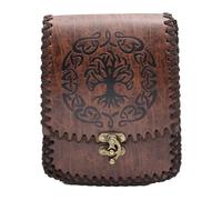 Portamonete multifunzionale PU Leather Belt Pouch Medievale Marsupio Rinascimento Cintura Borsa Piccolo Portafoglio per Cosplay, A