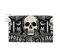 Portamonete nero gotico occulto stregoneria borsa moda tela sacchetto portatile portafoglio trucco borsa per uomo donna, Stile:, Taglia unica, Portamonete