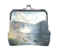 Portamonete, Paris Sunset, mini portamonete da donna, 11,4 x 10,4 cm, Cascata Paesaggio 1, Taglia unica, Cascata Paesaggio