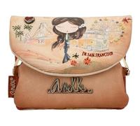 PORTAMONETE PEACE & LOVE CARAMELLO CON PATTA ANEKKE