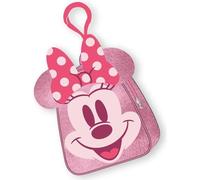 Portamonete Peluche Minnie - Portamonete per bambini morbido con Minnie Mouse, chiusura lampo sicura e dimensioni portatile, per riporre denaro o accessori in stile Disney, Minnie, Licenza