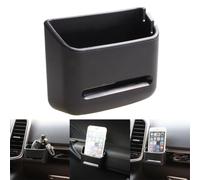 Portamonete per auto e porta carte, organizer per telefono cellulare in morbido PVC, per console cruscotto, interno nero, contenitore per oggetti vari con base, per auto, camion, SUV