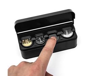 Portamonete per auto - Organizer universale per monete per collezionisti di monete, supporto nero per cambiamenti, contenitore per denaro per auto, camion, camper e accessori interni