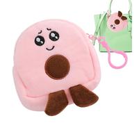 Portamonete per avocado dei cartoni animati - Borsa con cerniera per avocado , piccola tasca con cerniera | Portafoglio di frutta tridimensionale in peluche, ciondolo per borsa monete m, rosa