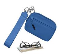 Portamonete per carte - 2° generazione portafoglio donna porta carte di credito impermeabile nylon donna portafogli portamonete compatto portachiavi con cinturino da polso per proteggere