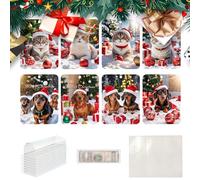 Portamonete per cartoline di Natale serie Gattino Cucciolo creativo - Portamonete di Natale, ornamento portamonete di Natale | Clip divertente fatta a mano sugli ornamenti, C, Se référer au descriptif