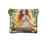 Portamonete per celebrazioni pasquali, senza cerniera, borsa cosmetica impermeabile per viaggi, Giardino Fiore, Taglia unica, Giardino Fiore