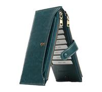 Portamonete per donna - Custodia in pelle PU per monete - Piccolo portafoglio per le donne - Per banconote piegate chiavi auricolare rossetto viaggio negozio, Blu malachite, vedi descrizione, Vedi