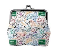 Portamonete per il ritorno a scuola, portamonete con chiusura a bacio, piccolo portamonete in pelle PU per donne