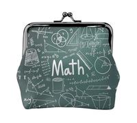 Portamonete per lezioni di matematica, formule, teoria, piccole carte, per uomini e donne, per shopping e gite informali, nero, Taglia unica, Art Deco