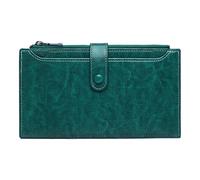 Portamonete Per Monete,Custodia in Pelle PU, Portafoglio Per Le Donne - Per le carte di credito le banconote piegate il documento d'identità la chiave le cuffie il rosso, Blu Malachite, Se