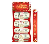 Portamonete per Natale - Forniture per Feste A Tema Babbo Natale | Porta Denaro di Babbo con 6 Scomparti,per Figli Famiglia Amici Uomini Donne Ragazze Giovani Coniugi