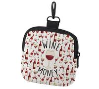 Portamonete per vino e denaro, idea regalo per amanti del vino, regalo per bere e cambiare, borsa con cerniera per monete, Vino 1c, alla moda