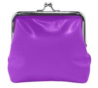Portamonete personalizzato in pelle viola del pensiero per donne ragazze fibbia bacio blocco piccolo cambiamento borsa per ragazze, Viola del pensiero, classico