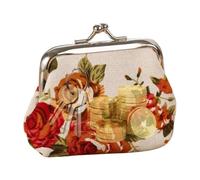 Portamonete | Piccola mini pochette con chiusura a bacio Lock,Portamonete con chiusura a bacio,per la spiaggia, i viaggi, lo shopping, i gioielli per le signore, le chiavi e le carte festive d'argento