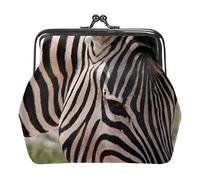 Portamonete piccolo con fibbia Africa Zebra Animal Wildlife Pouch Portamonete con chiusura a scatto Portafogli