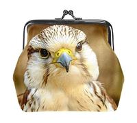 Portamonete piccolo con fibbia Gyrfalcon Cute Looking at You Pouch Portafogli con chiusura a scatto