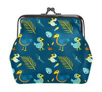 Portamonete piccolo con fibbia Simpatico cartone animato blu Dodo Bird Baby Pouch Portafogli con chiusura a scatto