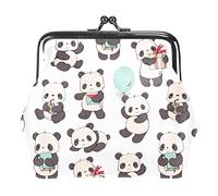 Portamonete piccolo con fibbia Simpatico panda e custodia regalo Portamonete con chiusura a scatto