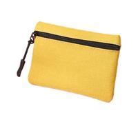 Portamonete portafogli da donna, borsa da trucco in tessuto Oxford, piccola custodia morbida per chiavi 'auto, con tasca con cerniera, per uomini e donne, giallo., vedi descrizione, Vedi