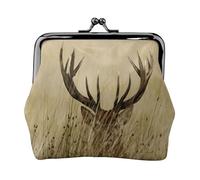 Portamonete,Portafogli Portamonete Portamonete Portamonete Mini Portafogli per Donna Ragazza Cervo dalla coda bianca Fawn In Wildern Stag
