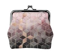 Portamonete,Portafogli Portamonete Portamonete Portamonete Mini Portafogli per Donna Ragazza Stile nordico, Motivo geometrico Rosa rosa, Oro