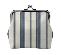 Portamonete,Portafogli Portamonete Portamonete Portamonete Mini Portafogli per Donna Ragazza Striscia Jacquard Francese Blu E Bianco