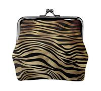 Portamonete,Portafogli Portamonete Portamonete Portamonete Mini Portafogli per Donne Ragazze Africano Nero Oro Zebra Pelle di animale Seppia