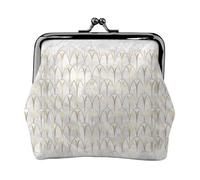 Portamonete,Portafogli Portamonete Portamonete Portamonete Mini Portafogli per Donne Ragazze Art Deco Scaglie Geometria Bianco Grigio Oro Marmo