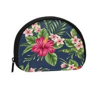 Portamonete,Portafogli Portamonete Portamonete Portamonete Mini Portafogli per Donne Ragazze Regalo,Fiori tropicali Frangipani Ibisco