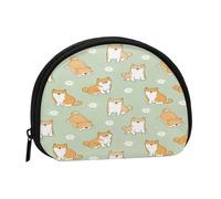 Portamonete,Portafogli Portamonete Portamonete Portamonete Mini Portafogli per Donne Ragazze Regalo,Shiba Inu Cane Margherita Floreale