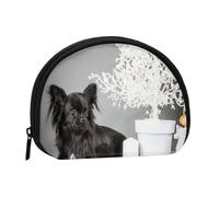 Portamonete,Portafogli Portamonete Portamonete Portamonete Mini Portafogli per Donne Ragazze Regalo,Chihuahua Cani Neri Cuccioli Cani Nero
