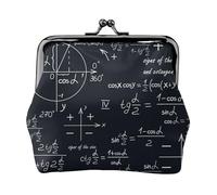 Portamonete,Portafogli Portamonete Portamonete Portamonete Mini Portafogli per Donne Ragazze Senza Soluzione di Continuità Matematica con Formule di Forme Geometriche