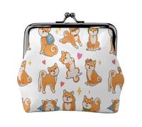 Portamonete,Portafogli Portamonete Portamonete Portamonete Mini Portafogli per Donne Ragazze Simpatico Shiba Inu e Modello di Cane Divertente