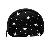 Portamonete,Portafogli Portamonete Portamonete Portamonete Mini Portafogli per Donne Regalo per Ragazze, Pois E Stella in Bianco e Nero