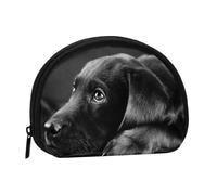 Portamonete,Portafogli Portamonete Portamonete Portamonete Mini Portafogli per Donne Regalo per Ragazze, Cucciolo di Labrador Nero Art