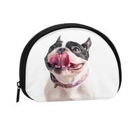 Portamonete,Portafogli Portamonete Portamonete Portamonete Mini Portafogli per Donne Regalo per Ragazze,Bulldog Francese Cane Curioso Felice
