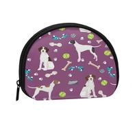 Portamonete,Portafogli Portamonete Portamonete Portamonete Mini Portafogli per Donne Regalo per ragazze, Cane da ferma inglese Cani e giocattoli Viola