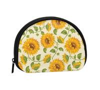 Portamonete,Portafogli Portamonete Portamonete Portamonete Mini Portafogli per Donne Regalo per Ragazze, Sorie di Girasole Fresco Stampato