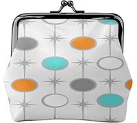 Portamonete Portamonete Dots and s Color Mid Century Women Girl Cute Classic Clutch Wallet Change Purse