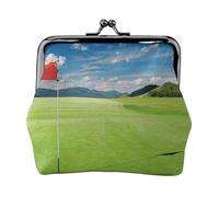 Portamonete, Portamonete Portamonete Portamonete Portamonete Mini Portafogli per Donna Campo da golf per ragazze con stampa bandiera nel foro
