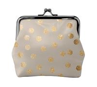 Portamonete, Portamonete Portamonete Portamonete Portamonete Mini Portafogli per Donna Ragazza Beige e Oro Glitter Pois