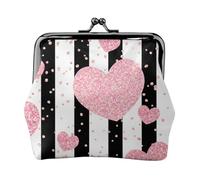 Portamonete, Portamonete Portamonete Portamonete Portamonete Mini Portafogli per Donna Ragazza Cuore romantico Striscia di paillettes in oro rosa