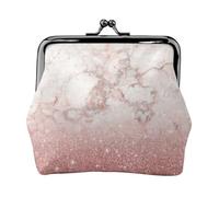 Portamonete, Portamonete Portamonete Portamonete Portamonete Mini Portafogli per Donna Ragazza Finto Rosa Oro rosa Glitter Marmo bianco Ombre