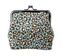 Portamonete, Portamonete Portamonete Portamonete Portamonete Mini Portafogli per Donna Ragazza Stampa animalier maculata leopardo blu e marrone