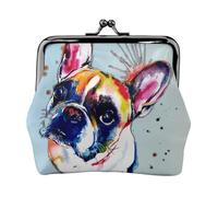 Portamonete, Portamonete Portamonete Portamonete Portamonete Mini Portafogli per Donne Ragazze Bulldog Francese Pittura