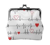 Portamonete, Portamonete Portamonete Portamonete Portamonete Mini Portafogli per donne Ragazze che chiamano infermieri Striscia ECG